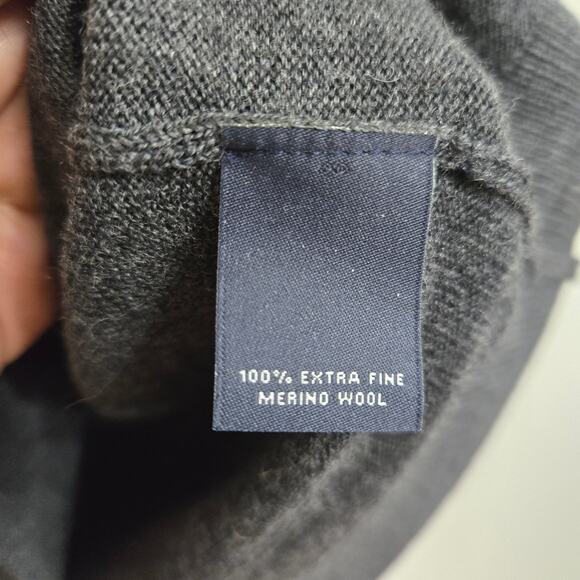 Hart Schaffner Marx Men Prep Academia Gray Extra Fine Merino Wool Sweater Vest M - Picture 5 of 10